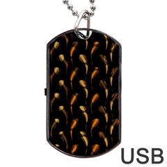 Abstract Art Pattern Warm Colors Dog Tag Usb Flash (one Side) by Ndabl3x