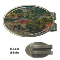 Samborondon District Aerial View Shot, Guayas, Ecuador Money Clips (oval)  by dflcprintsclothing