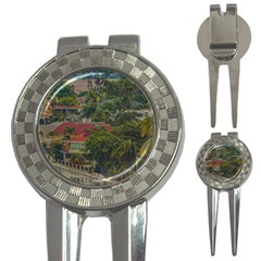 Samborondon District Aerial View Shot, Guayas, Ecuador 3-in-1 Golf Divots by dflcprintsclothing