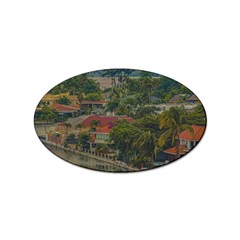 Samborondon District Aerial View Shot, Guayas, Ecuador Sticker (oval) by dflcprintsclothing