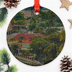 Samborondon District Aerial View Shot, Guayas, Ecuador Round Ornament (two Sides)