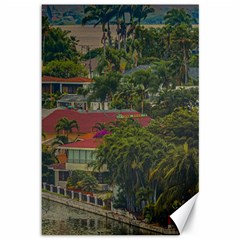 Samborondon District Aerial View Shot, Guayas, Ecuador Canvas 12  X 18  by dflcprintsclothing