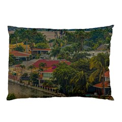 Samborondon District Aerial View Shot, Guayas, Ecuador Pillow Case (two Sides) by dflcprintsclothing