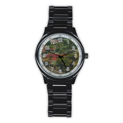 Samborondon District Aerial View Shot, Guayas, Ecuador Stainless Steel Round Watch by dflcprintsclothing