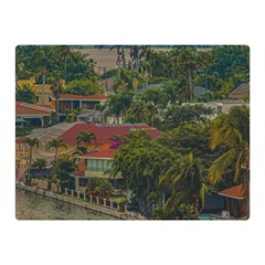 Samborondon District Aerial View Shot, Guayas, Ecuador Two Sides Premium Plush Fleece Blanket (mini)