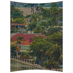 Samborondon District Aerial View Shot, Guayas, Ecuador Back Support Cushion by dflcprintsclothing