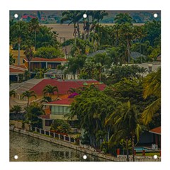 Samborondon District Aerial View Shot, Guayas, Ecuador Banner And Sign 4  X 4  by dflcprintsclothing