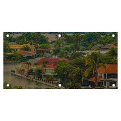 Samborondon District Aerial View Shot, Guayas, Ecuador Banner And Sign 6  X 3  by dflcprintsclothing