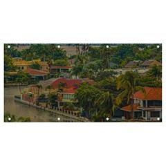 Samborondon District Aerial View Shot, Guayas, Ecuador Banner And Sign 8  X 4  by dflcprintsclothing