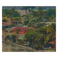 Samborondon District Aerial View Shot, Guayas, Ecuador Premium Plush Fleece Blanket (small) by dflcprintsclothing