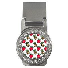 Strawberries Pineapples Fruits Money Clips (cz)  by Loisa77