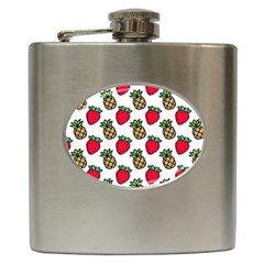 Strawberries Pineapples Fruits Hip Flask (6 Oz) by Loisa77