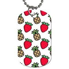 Strawberries Pineapples Fruits Dog Tag (two Sides) by Loisa77