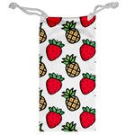 Strawberries Pineapples Fruits Jewelry Bag Back