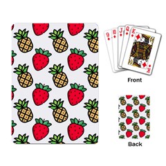 Strawberries Pineapples Fruits Playing Cards Single Design (rectangle)