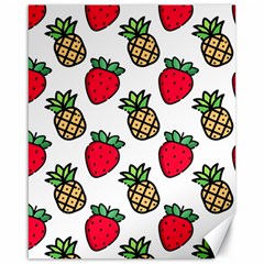 Strawberries Pineapples Fruits Canvas 16  X 20  by Loisa77