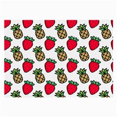 Strawberries Pineapples Fruits Large Glasses Cloth (2 Sides) by Loisa77