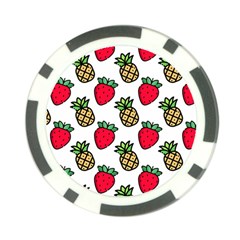 Strawberries Pineapples Fruits Poker Chip Card Guard by Loisa77