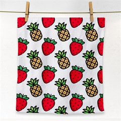 Strawberries Pineapples Fruits Face Towel by Loisa77