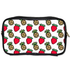 Strawberries Pineapples Fruits Toiletries Bag (two Sides) by Loisa77