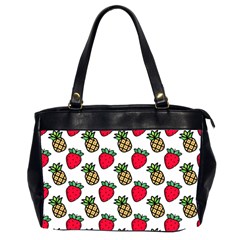 Strawberries Pineapples Fruits Oversize Office Handbag (2 Sides) by Loisa77