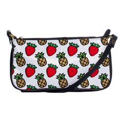 Strawberries Pineapples Fruits Shoulder Clutch Bag by Loisa77