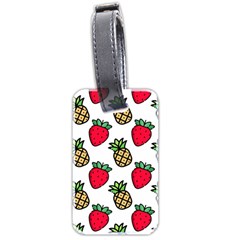 Strawberries Pineapples Fruits Luggage Tag (two Sides) by Loisa77