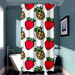 Strawberries Pineapples Fruits Shower Curtain 36  X 72  (stall)  by Loisa77