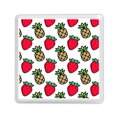 Strawberries Pineapples Fruits Memory Card Reader (square) by Loisa77