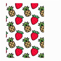 Strawberries Pineapples Fruits Small Garden Flag (two Sides) by Loisa77