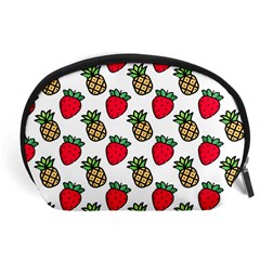 Strawberries Pineapples Fruits Accessory Pouch (large) by Loisa77