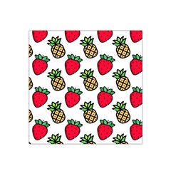 Strawberries Pineapples Fruits Satin Bandana Scarf 22  X 22  by Loisa77