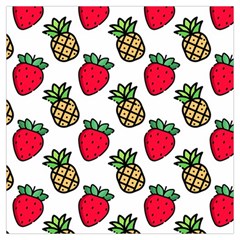 Strawberries Pineapples Fruits Lightweight Scarf  by Loisa77