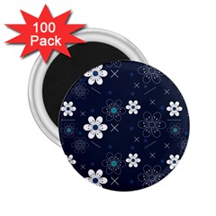 Blue Background Abstract Seamless 2 25  Magnets (100 Pack)  by Loisa77