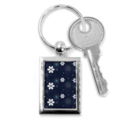 Blue Background Abstract Seamless Key Chain (rectangle) by Loisa77