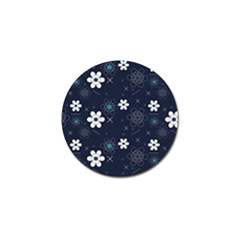 Blue Background Abstract Seamless Golf Ball Marker by Loisa77