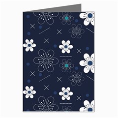 Blue Background Abstract Seamless Greeting Card by Loisa77