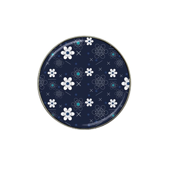 Blue Background Abstract Seamless Hat Clip Ball Marker (4 pack)