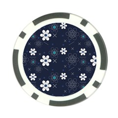 Blue Background Abstract Seamless Poker Chip Card Guard (10 Pack) by Loisa77