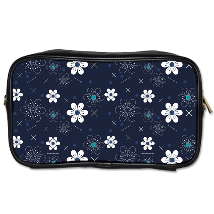 Blue Background Abstract Seamless Toiletries Bag (Two Sides)