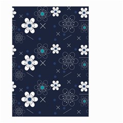 Blue Background Abstract Seamless Small Garden Flag (two Sides) by Loisa77