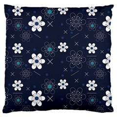 Blue Background Abstract Seamless Standard Premium Plush Fleece Cushion Case (two Sides) by Loisa77