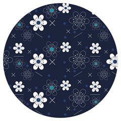 Blue Background Abstract Seamless Uv Print Acrylic Ornament Round by Loisa77