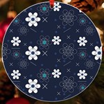 Blue Background Abstract Seamless UV Print Acrylic Ornament Round Front