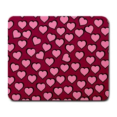 Pattern Pink Abstract Heart Large Mousepad by Loisa77