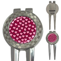 Pattern Pink Abstract Heart 3-in-1 Golf Divots by Loisa77