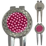 Pattern Pink Abstract Heart 3-in-1 Golf Divots Front