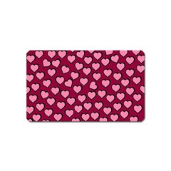 Pattern Pink Abstract Heart Magnet (name Card) by Loisa77