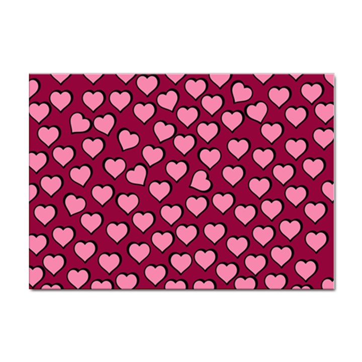 Pattern Pink Abstract Heart Sticker A4 (100 pack)