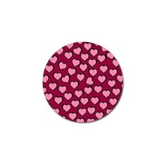 Pattern Pink Abstract Heart Golf Ball Marker by Loisa77